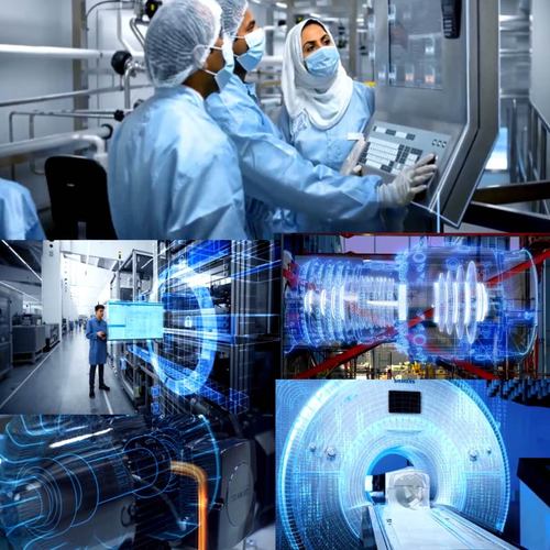 數(shù)字全自動科研實(shí)驗研發(fā)芯片人工智能ai機(jī)器機(jī)電力新能源視頻素材